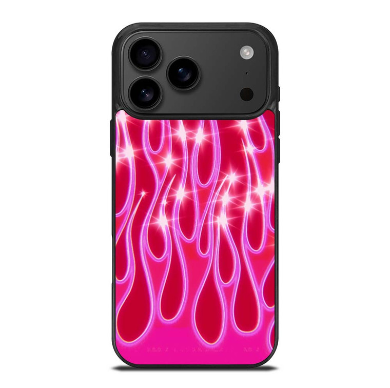 SNINY PINK FLAMES iPhone 17 Pro Max Case Cover