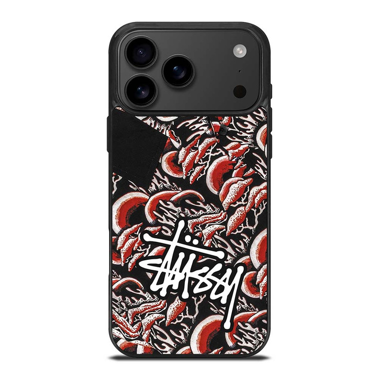 STUSSY CORAL PATTERN iPhone 17 Pro Max Case Cover