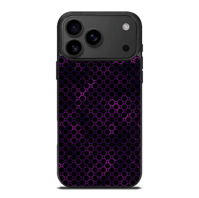 STYLISH HEXAGONAL VIOLET PATTERN iPhone 17 Pro Max Case Cover