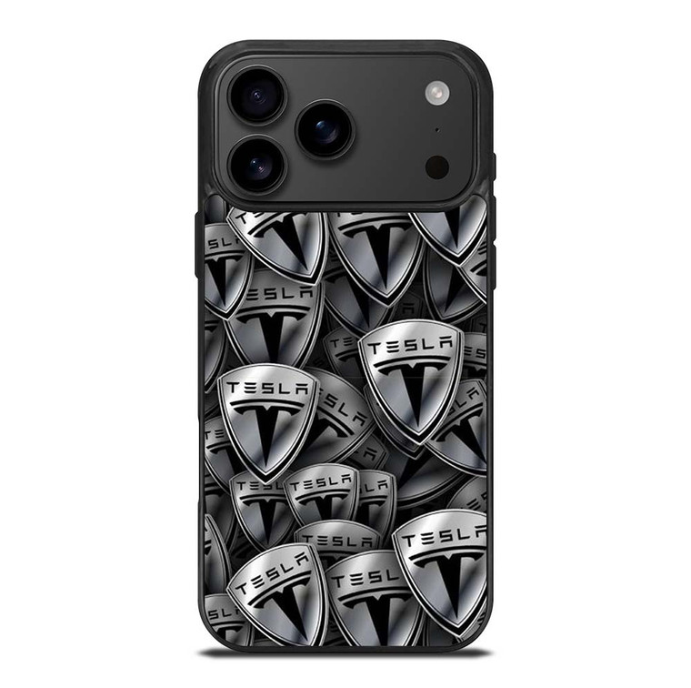 TESLA METAL LOGO COLLAGE iPhone 17 Pro Max Case Cover