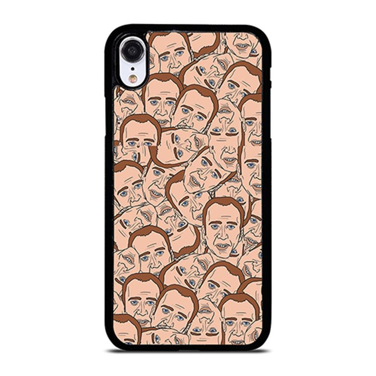 NICOLAS CAGE CARTOON COLLAGE iPhone XR Case Cover