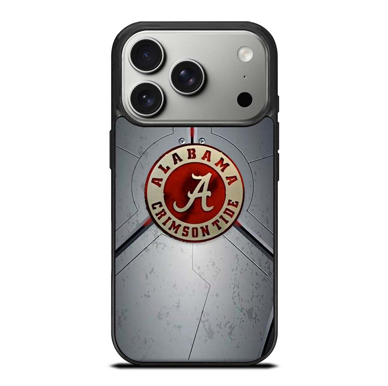 ALABAMA CRIMSON TIDE METAL LOGO iPhone 17 Pro Case Cover