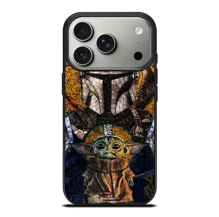 BABY YODA AND THE MANDALORIAN MOSAIC iPhone 17 Pro Case Cover