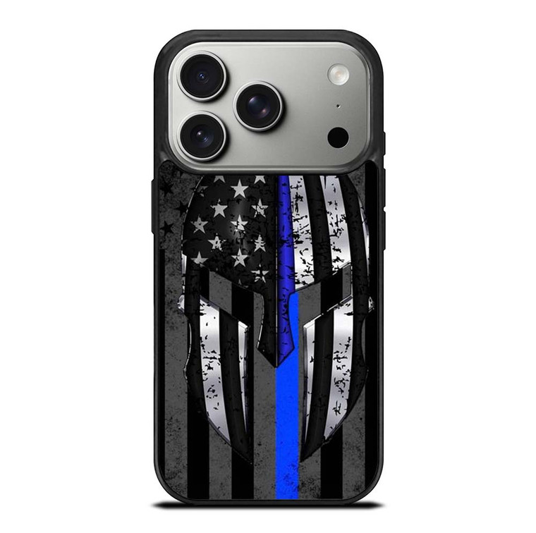 BLUE LINE POLICE WARRIOR iPhone 17 Pro Case Cover