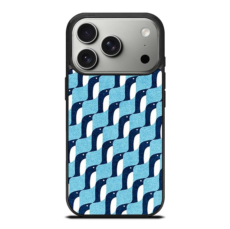 BLUE PENGUINS PATTERN iPhone 17 Pro Case Cover