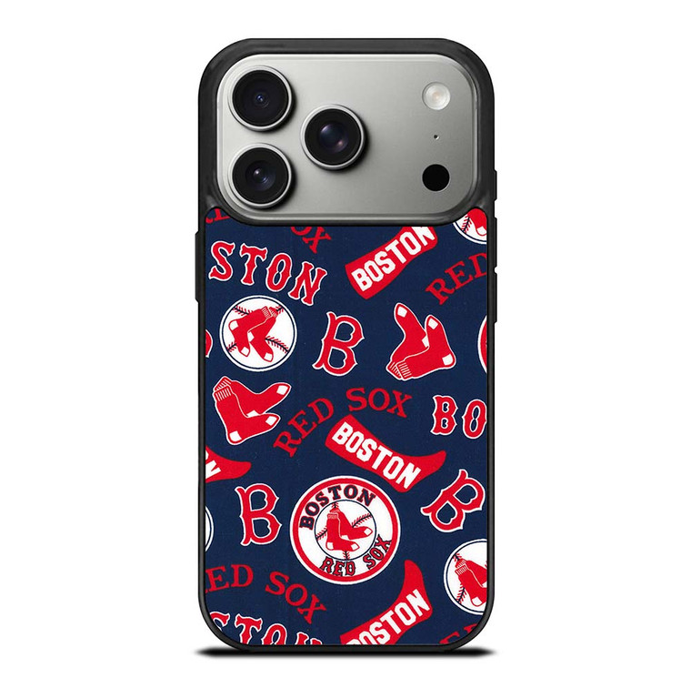 BOSTON RED SOX BASEBALL PATTERN iPhone 17 Pro Case Cover