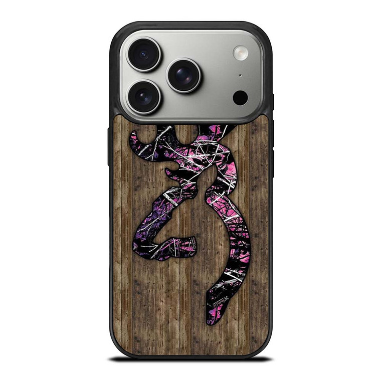 CAMO BROWNING PINK WOOD iPhone 17 Pro Case Cover