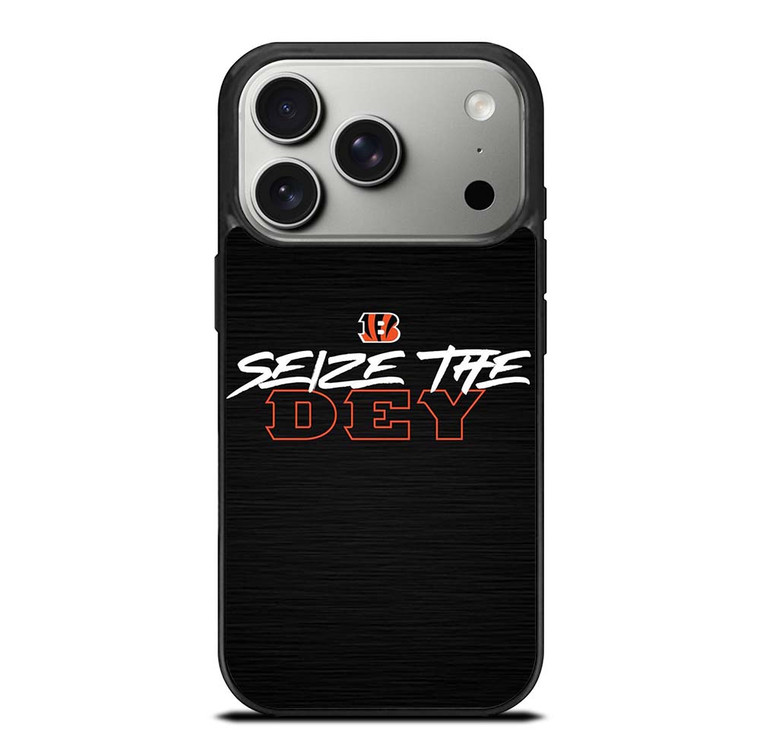 CINCINNATI BENGALS LOGO FOOTBALL TEAM SEIZE THE DEY iPhone 17 Pro Case Cover