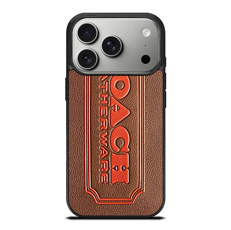 COACH LEATHERWARE EMBOSS iPhone 17 Pro Case Cover