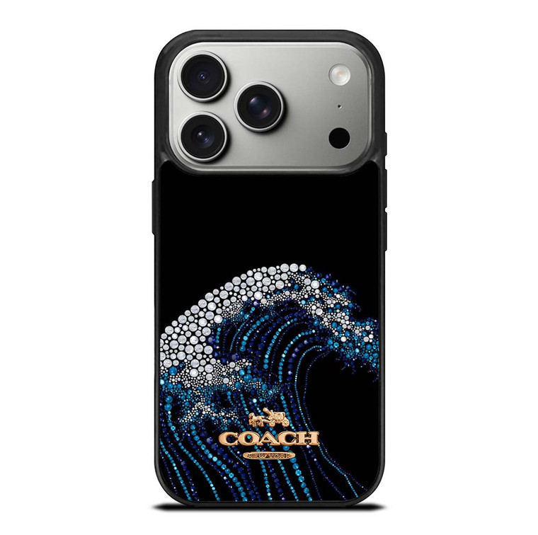 COACH NEW YORK LOGO DIAMOND WAVE iPhone 17 Pro Case Cover