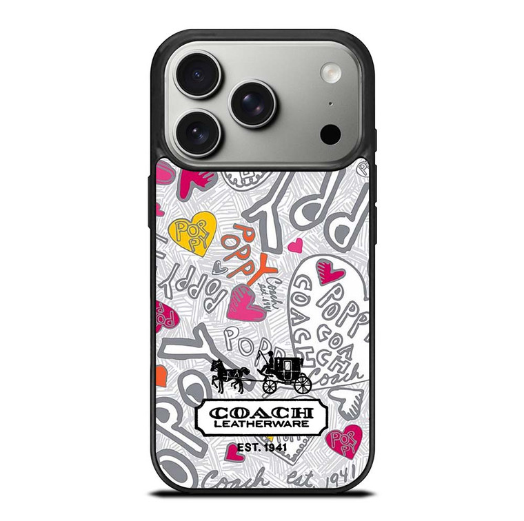 COACH NEW YORK LOGO POPPY COLORFUL iPhone 17 Pro Case Cover