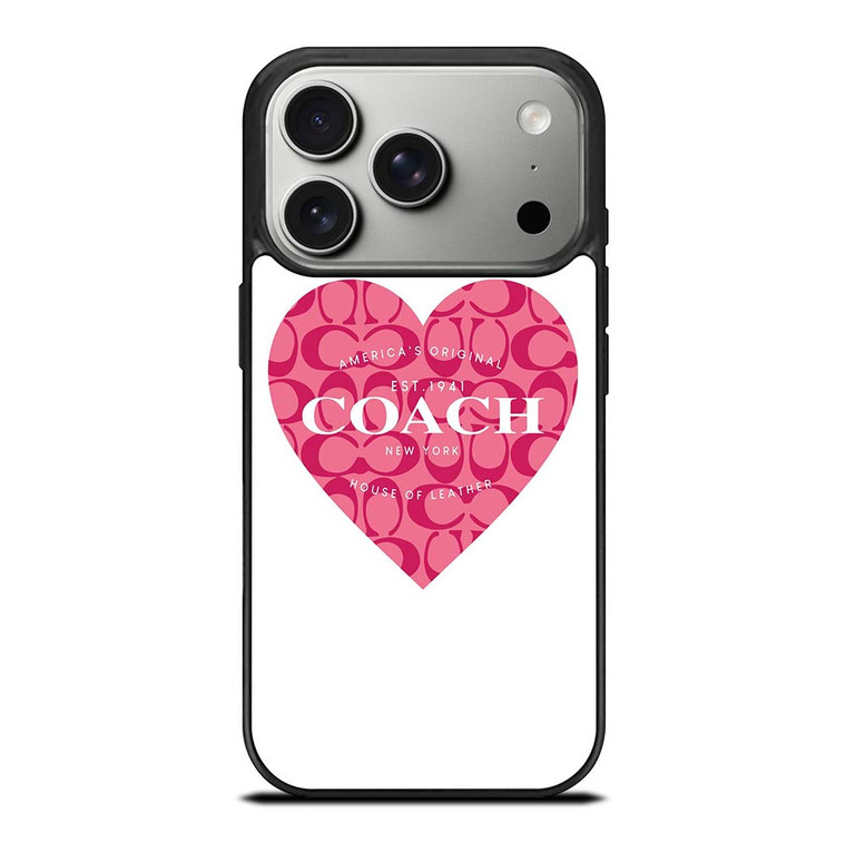 COACH NEW YORK PINK HEART iPhone 17 Pro Case Cover