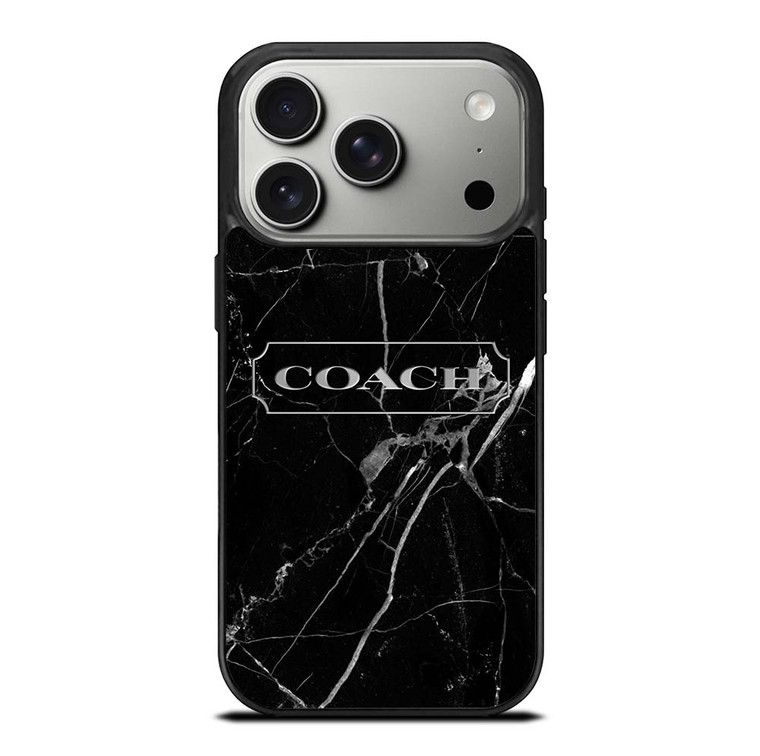 COACH NEW YORK SILVER MARBLE iPhone 17 Pro Case Cover