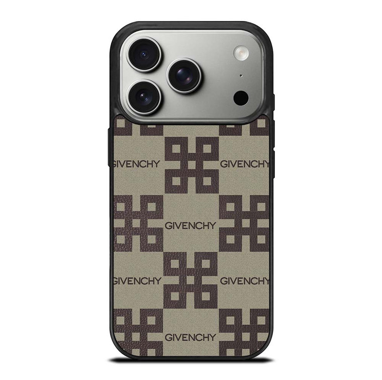 GIVENCHY LOGO COLLAGE LEATHER iPhone 17 Pro Case Cover