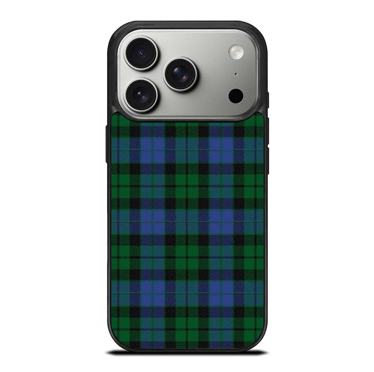 GREEN BLUE TARTAN PLAID PATTERN iPhone 17 Pro Case Cover