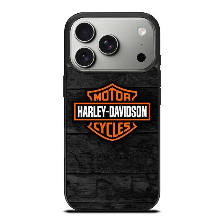 HARLEY DAVIDSON MOTORCYCLE WOODEN LOGO iPhone 17 Pro Case Cover