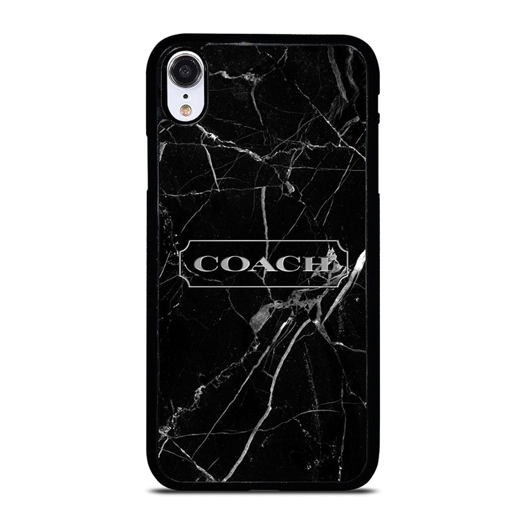 COACH NEW YORK SILVER MARBLE iPhone XR Case Cover