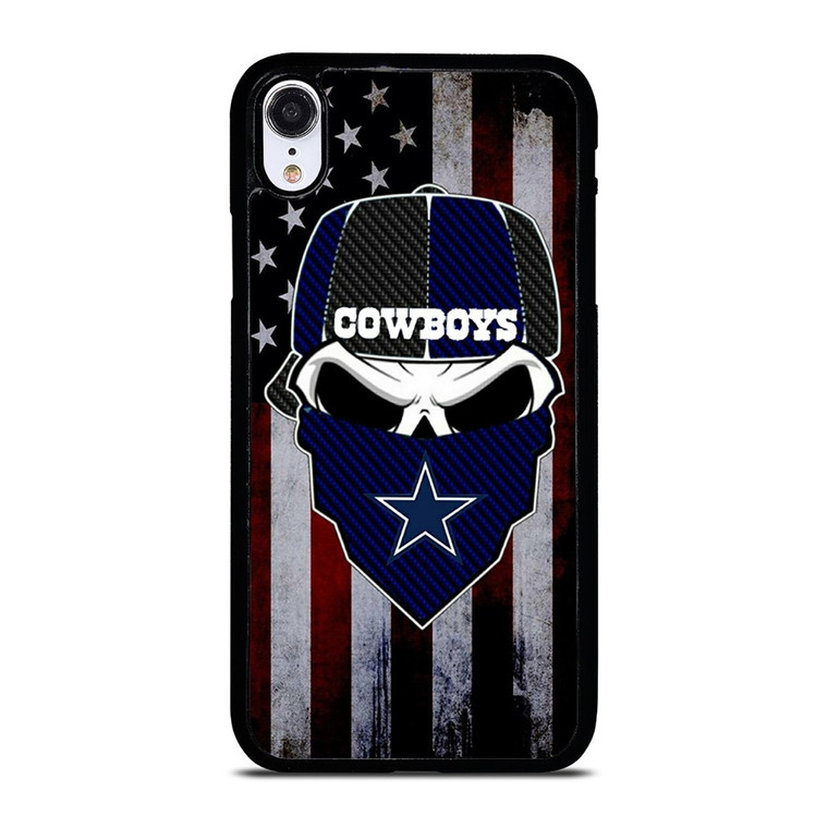DALLAS COWBOYS SKULL USA FLAG iPhone XR Case Cover