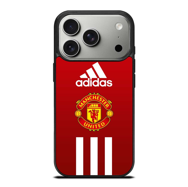 MANCHESTER UNITED FC ADIDAS STRIPES iPhone 17 Pro Case Cover