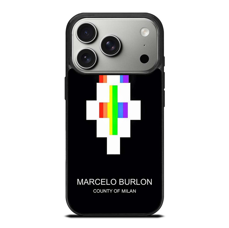 MARCELO BURLON MILAN RAINBOW LOGO iPhone 17 Pro Case Cover