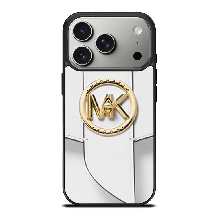 MICHAEL KORS LOGO MK WHITE HAND BAG EMBLEM iPhone 17 Pro Case Cover