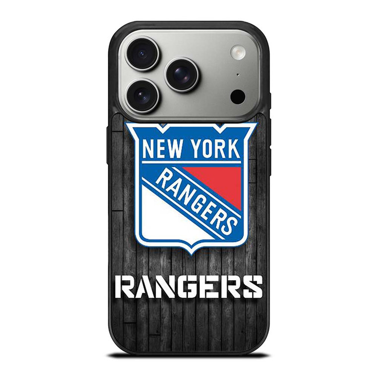 NEW YORK RANGERS WOODEN LOGO iPhone 17 Pro Case Cover