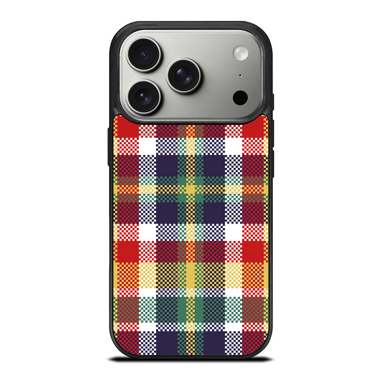 PIXELIZED TARTAN PATTERN iPhone 17 Pro Case Cover