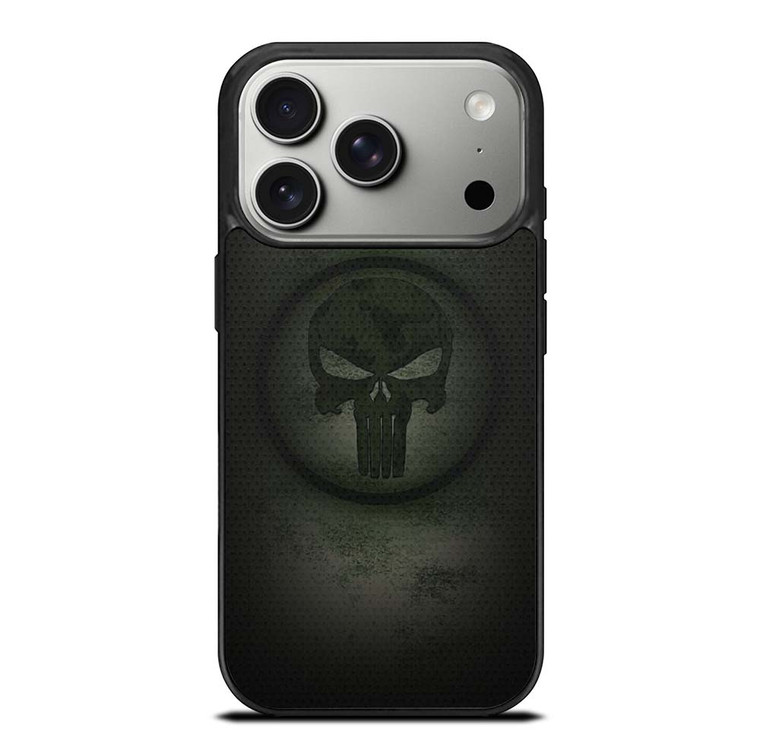 PUNISHER LOGO METAL CARBON iPhone 17 Pro Case Cover