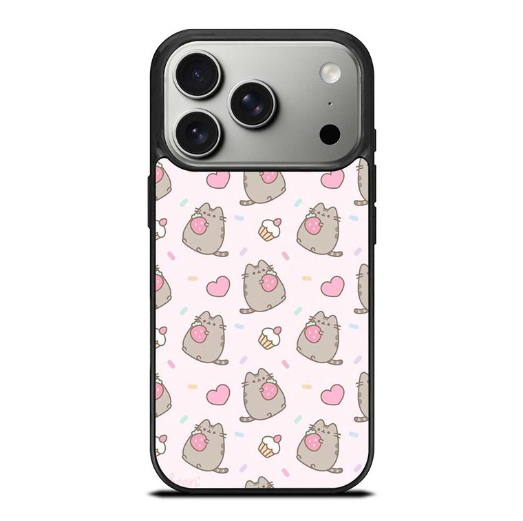PUSHEEN CAT STRAWBERRY CAKE iPhone 17 Pro Case Cover