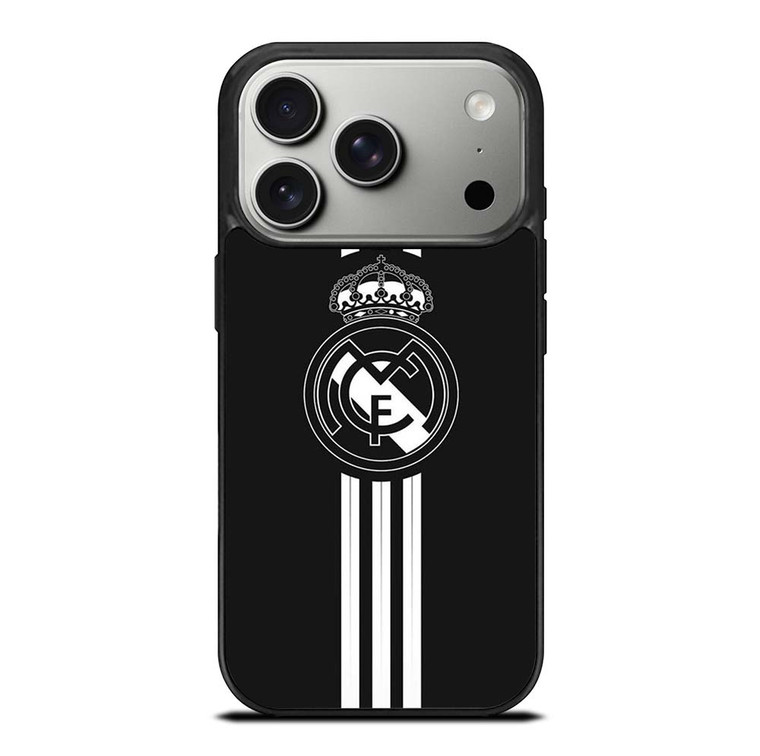 REAL MADRID FC BLACK LOGO iPhone 17 Pro Case Cover