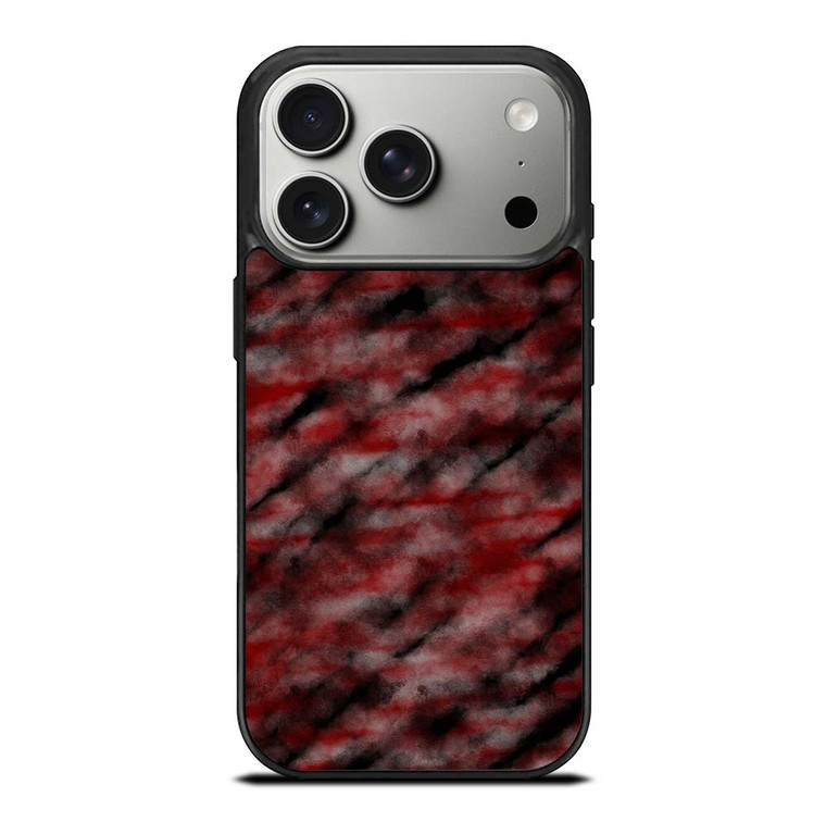 RED BLACK TIE DYE PATTERN iPhone 17 Pro Case Cover