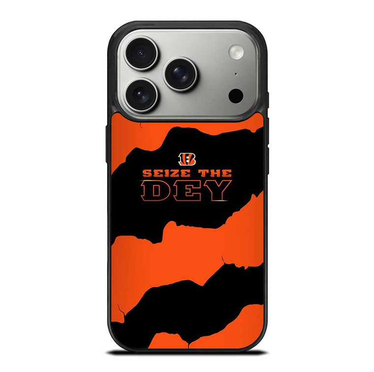 SEIZE THE DEY CINCINNATI BENGALS LOGO FOOTBALL TEAM iPhone 17 Pro Case Cover