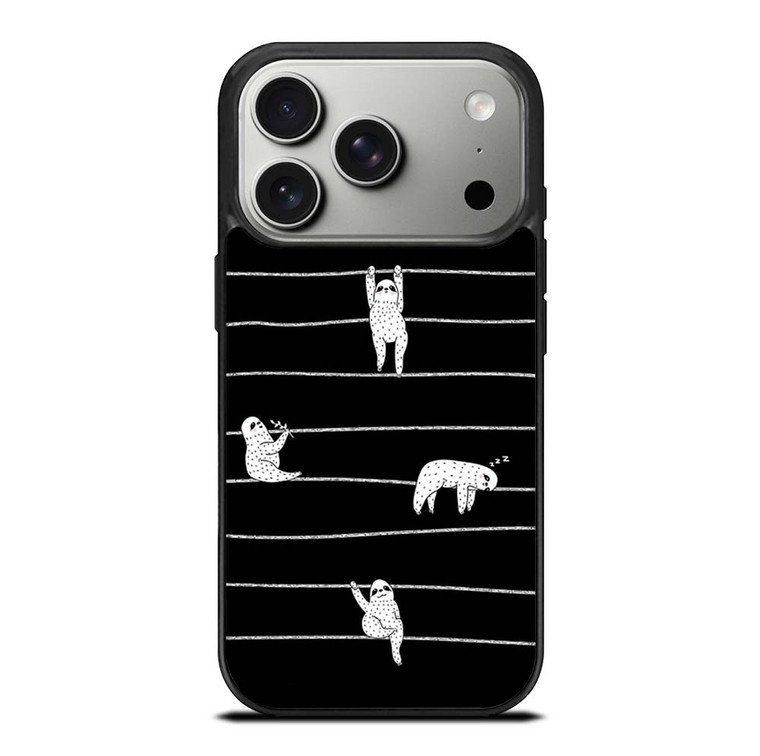 SLOTH KOALA STRIPE iPhone 17 Pro Case Cover