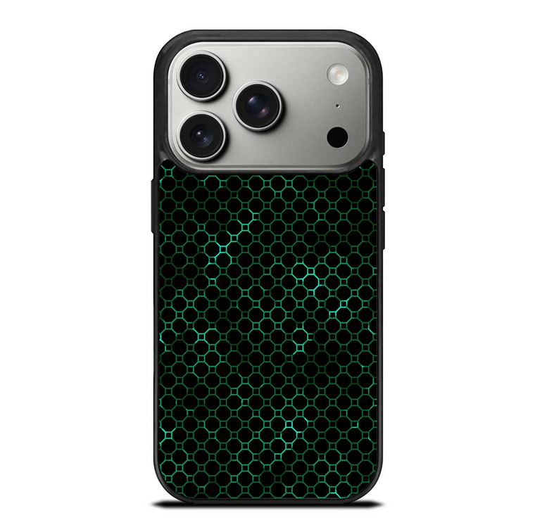 STYLISH HEXAGONAL GREEN PATTERN iPhone 17 Pro Case Cover
