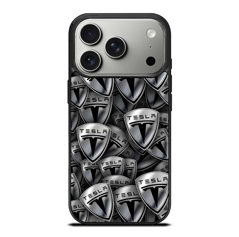 TESLA METAL LOGO COLLAGE iPhone 17 Pro Case Cover