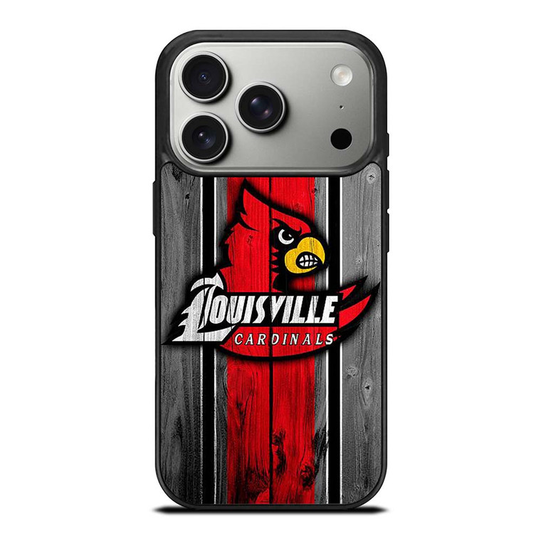 UNIVERSITY OF LOUISVILLE WOODEN LOGO iPhone 17 Pro Case Cover