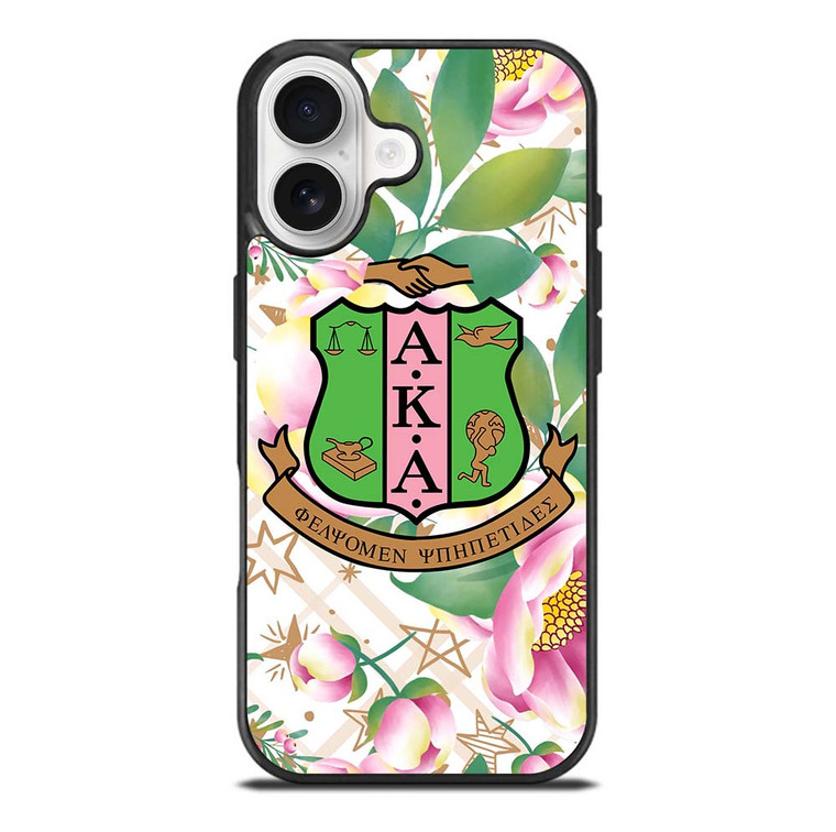 AKA PINK AND GREEN FLOWER LOGO iPhone 17 Case Cover