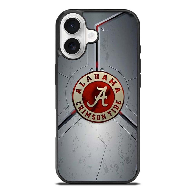 ALABAMA CRIMSON TIDE METAL LOGO iPhone 17 Case Cover
