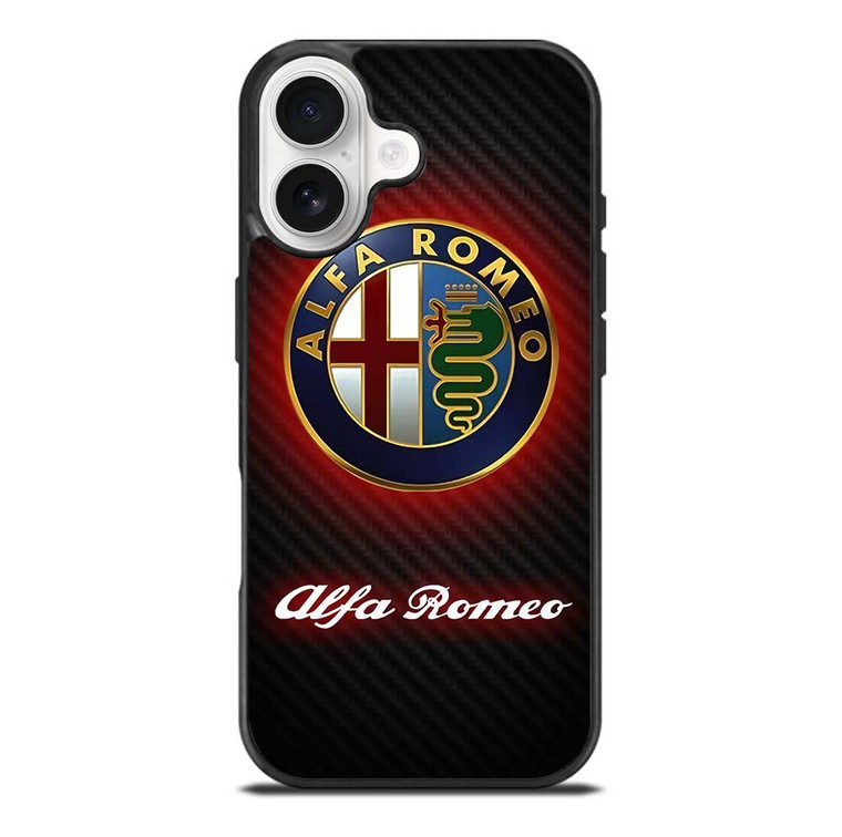 ALFA ROMEO RED CARBON LOGO iPhone 17 Case Cover