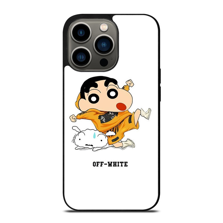 SHIN CHAN X OFF WHITE iPhone 13 Pro Case Cover