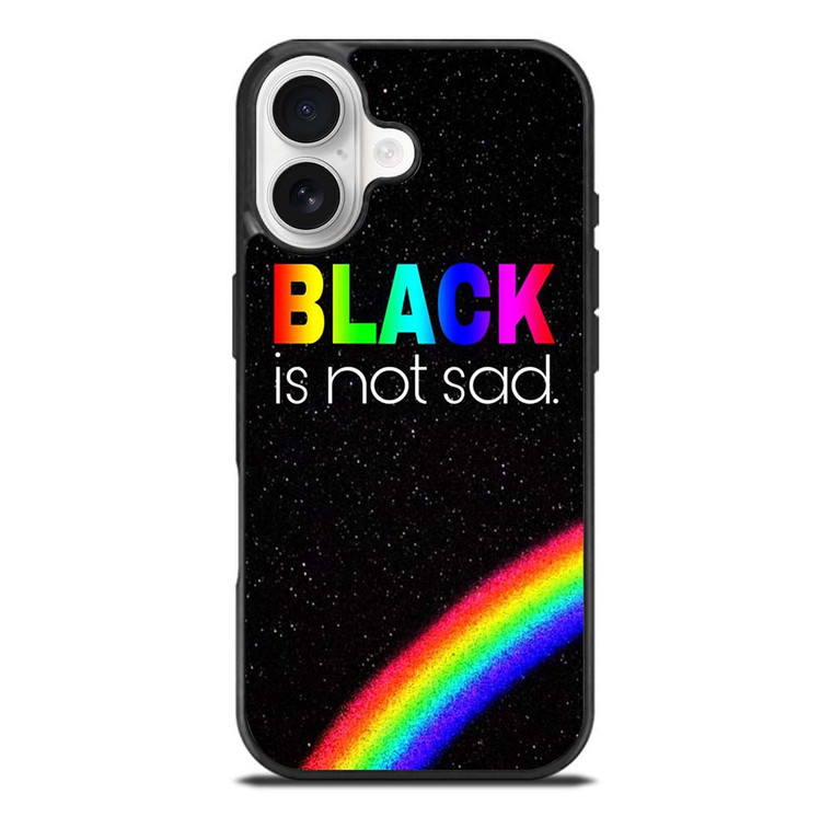 BLACK IS NOT SAD QOUTE iPhone 17 Case Cover