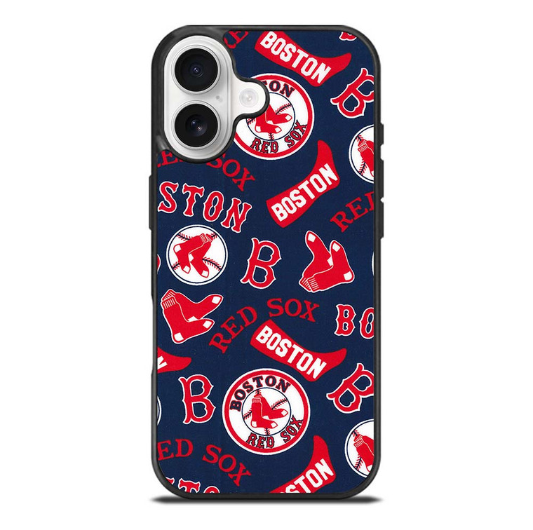 BOSTON RED SOX BASEBALL PATTERN iPhone 17 Case Cover