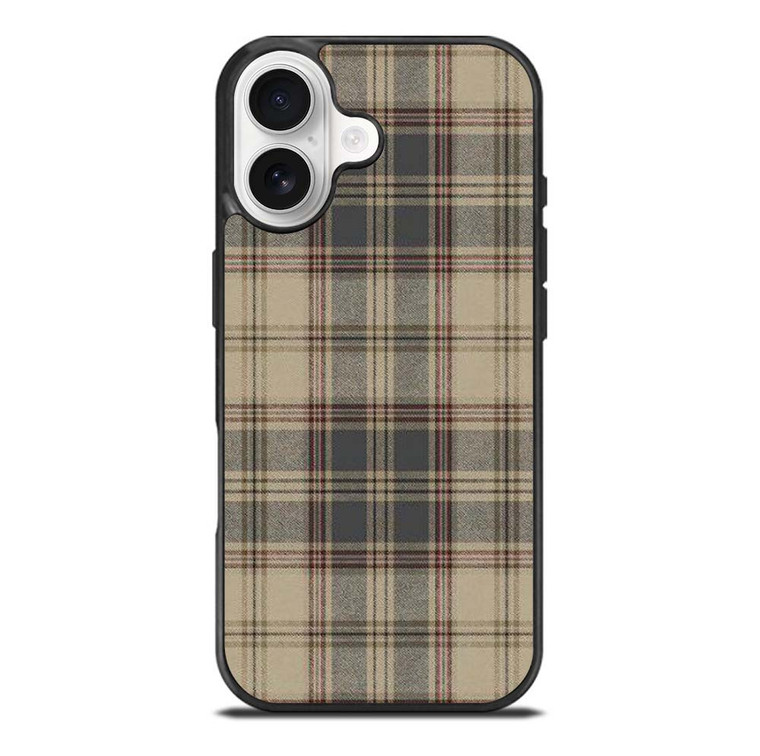BROWN TARTAN PLAID PATTERN iPhone 17 Case Cover