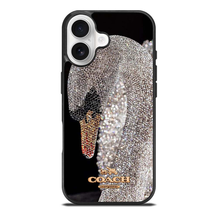 COACH NEW YORK LOGO DIAMOND SWAN iPhone 17 Case Cover