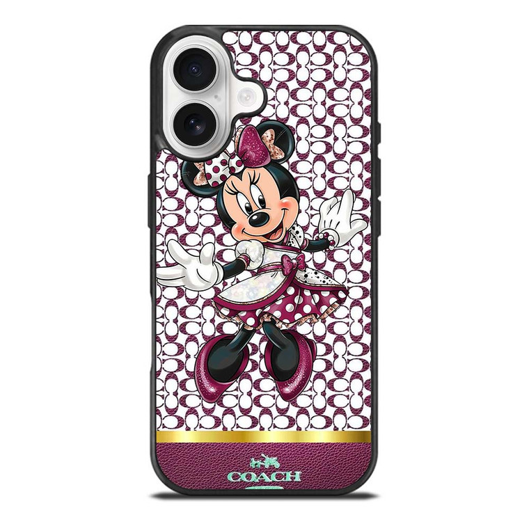COACH NEW YORK LOGO MINNIE MOUSE DISNEY iPhone 17 Case Cover