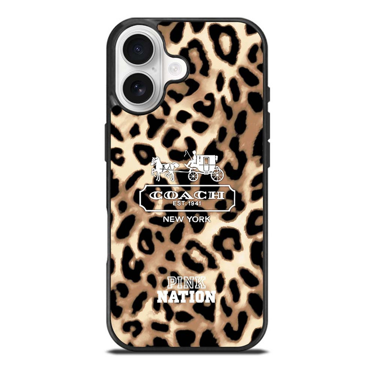 COACH NEW YORK PINK NATION LEPOARD iPhone 17 Case Cover