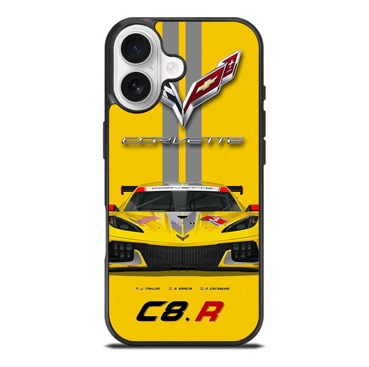 CORVETTE C8 R YELLOW iPhone 17 Case Cover