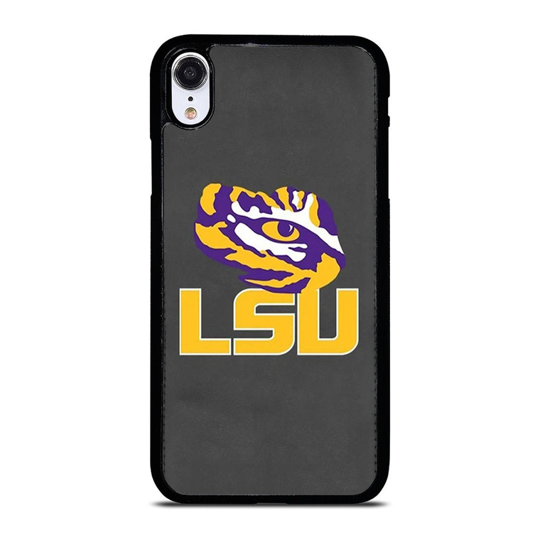 LSU TIGERS LEATHER LOGO iPhone XR Case Cover