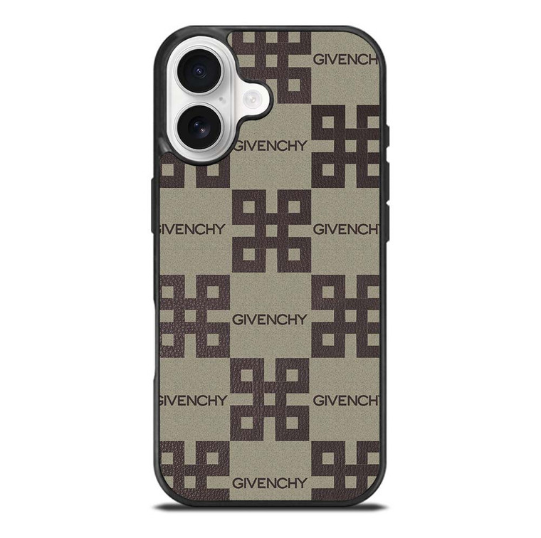 GIVENCHY LOGO COLLAGE LEATHER iPhone 17 Case Cover