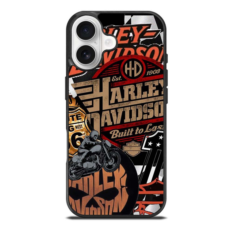 HARLEY DAVIDSON MOTORCYCLE LOGO COLLAGE iPhone 17 Case Cover